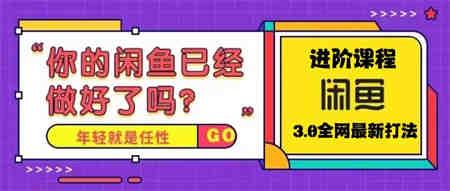 火爆全网的咸鱼玩法进阶课程，单号日入1K的咸鱼进阶课程-侠客分享网