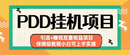 拼多多挂机项目 引流+赚钱双重收益项目(保姆级教程小白可上手实操)-侠客分享网