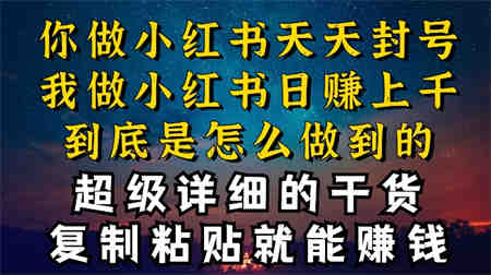 都知道小红书能引流私域变现，可为什么我能一天引流几十人变现上千，但你却频频封号违规被限流-侠客分享网