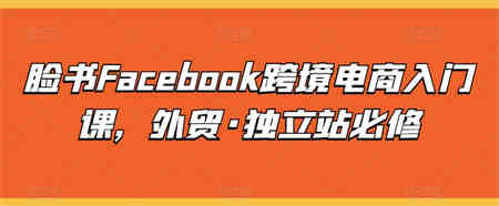 脸书Facebook跨境电商入门课，外贸·独立站必修-侠客分享网