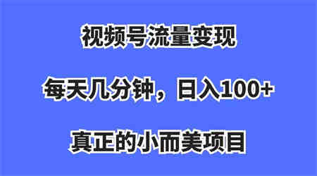 视频号流量变现，每天几分钟，收入100+，真正的小而美项目-侠客分享网