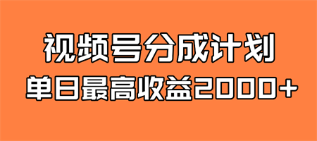 全新蓝海 视频号掘金计划 日入2000+-侠客分享网