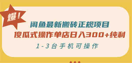 闲鱼最新搬砖正规项目：傻瓜式操作单店日入300+纯利，1-3台手机可操作￼-侠客分享网