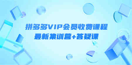 某社群·拼多多VIP会员收费课程，最新集训营+答疑课-价值3299元￼-侠客分享网