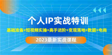 2023个人IP实战特训：基础准备+短视频实操+高手进阶+变现落地+数据+电商-侠客分享网