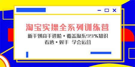 淘宝实操全系列训练营 新手到高手进阶·覆盖·99%知识 看透·对手 学会运营-侠客分享网