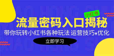 小红书流量密码入口揭秘：带你玩转小红书各种玩法 运营技巧+优化！-侠客分享网