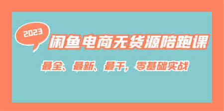 闲鱼电商无货源陪跑课，最全、最新、最干，零基础实战！-侠客分享网