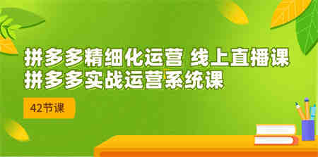 2023年8月新课-拼多多精细化运营 线上直播课：拼多多实战运营系统课-42节-侠客分享网