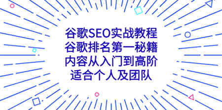 谷歌SEO实战教程：谷歌排名第一秘籍，内容从入门到高阶，适合个人及团队-侠客分享网