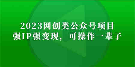 2023网创类公众号月入过万项目，强IP强变现，可操作一辈子-侠客分享网