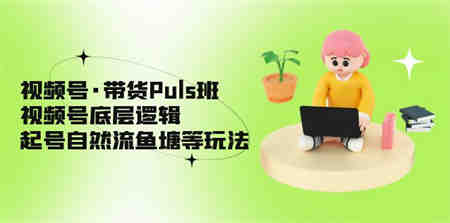 视频号·带货Puls班，视频号底层逻辑，起号自然流鱼塘等玩法-侠客分享网