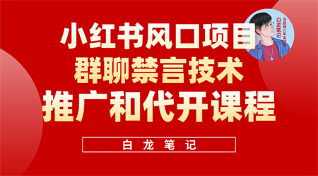 小红书风口项目日入300+，小红书群聊禁言技术代开项目，适合新手操作-侠客分享网