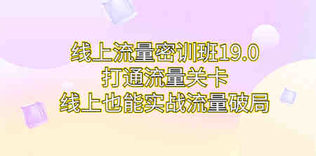 线上流量密训班19.0，打通流量关卡，线上也能实战流量破局-侠客分享网