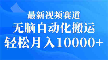 （9446期）最新视频赛道 无脑自动化搬运 轻松月入10000+-侠客分享网