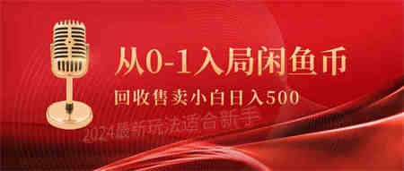 （9641期）从0-1入局闲鱼币回收售卖，当天收入500+-侠客分享网