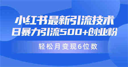 （9871期）日引500+月变现六位数24年最新小红书暴力引流兼职粉教程-侠客分享网