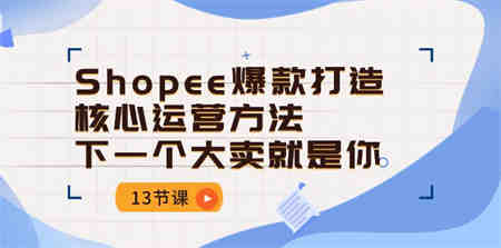 （10777期）Shopee-爆款打造核心运营方法，下一个大卖就是你（13节课）-侠客分享网