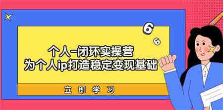 个人闭环实操营：个人ip打造稳定变现基础，带你落地个人的商业变现课-侠客分享网