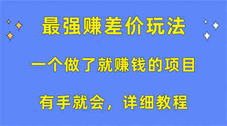 （10718期）一个做了就赚钱的项目，最强赚差价玩法，有手就会，详细教程-侠客分享网