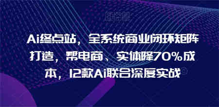 Ai终点站，全系统商业闭环矩阵打造，帮电商、实体降70%成本，12款Ai联合深度实战-侠客分享网