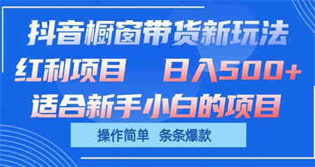 抖音橱窗带货新玩法，单日收益几张，操作简单，条条爆款-侠客分享网