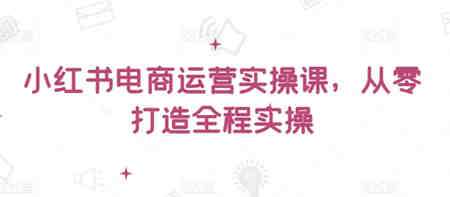 小红书电商运营实操课，​从零打造全程实操-侠客分享网