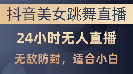 （10671期）抖音美女跳舞直播，日入3000+，24小时无人直播，无敌防封技术，小白最…-侠客分享网