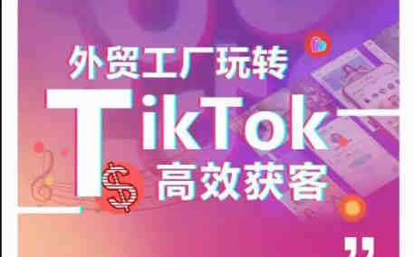 外贸工厂玩转TikTok高效获客，多种引流方式与账号定位技巧，拆解爆款短视频打造成功案例-侠客分享网