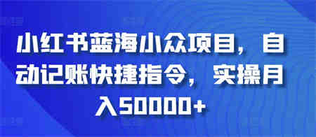 小红书蓝海小众项目，自动记账快捷指令，实操月入50000+-侠客分享网