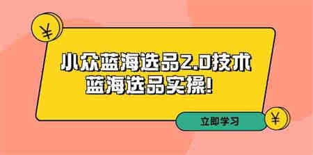 （9189期）拼多多培训第33期：小众蓝海选品2.0技术-蓝海选品实操！-侠客分享网