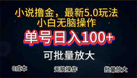 全自动小说撸金，单号日入100+小白轻松上手，无脑操作-侠客分享网