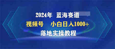 （9515期）2024年蓝海赛道 视频号  小白日入1000+ 落地实操教程-侠客分享网