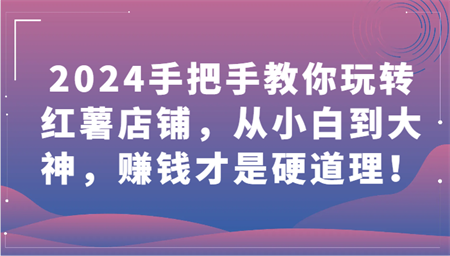 2024手把手教你玩转红薯店铺，从小白到大神，赚钱才是硬道理！-侠客分享网