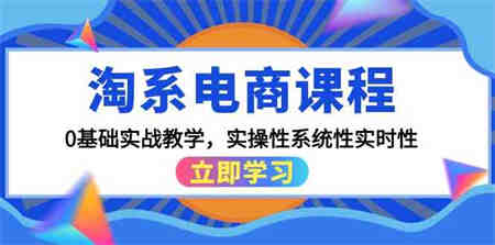 淘系电商课程，0基础实战教学，实操性系统性实时性（15节课）-侠客分享网