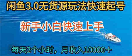 2024最新闲鱼无货源玩法，从0开始小白快手上手，每天2小时月收入过万-侠客分享网