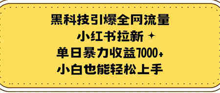 （9679期）黑科技引爆全网流量小红书拉新，单日暴力收益7000+，小白也能轻松上手-侠客分享网