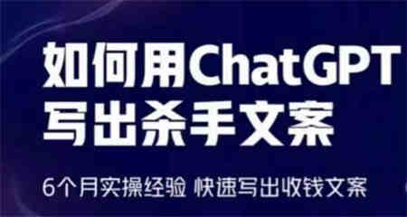 如何用ChatGPT写出杀手文案，6个月实操经验，快速写出收钱文案-侠客分享网