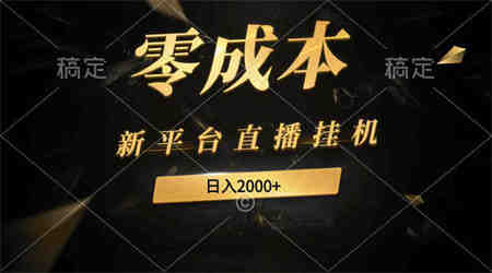 （9841期）新平台直播挂机最新玩法，0成本，不违规，日入2000+-侠客分享网