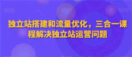 独立站搭建和流量优化，三合一课程解决独立站运营问题-侠客分享网