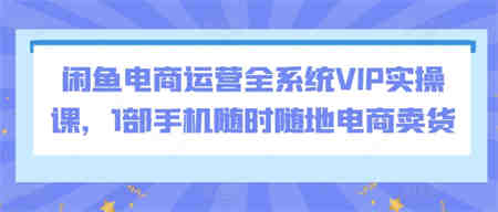 闲鱼电商运营全系统VIP实操课，1部手机随时随地电商卖货-侠客分享网