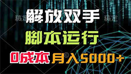 解放双手，脚本运行，0成本月入5000+-侠客分享网