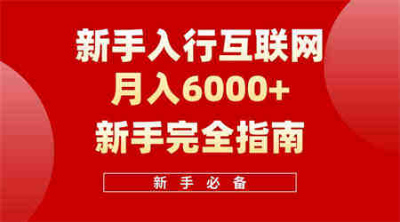 （10058期）互联网新手月入6000+完全指南 十年创业老兵用心之作，帮助小白快速入门-侠客分享网