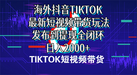 （10320期）海外短视频带货，最新短视频带货玩法发布到提现全闭环，日入2000+-侠客分享网