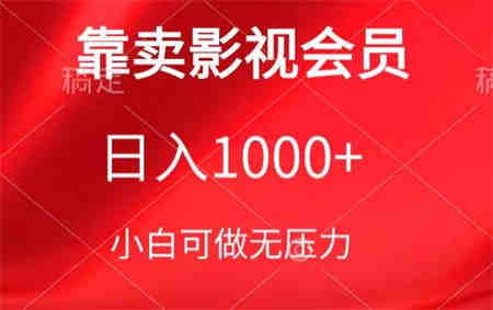 靠卖影视会员，日入1000+，落地保姆级教程，新手可学-侠客分享网