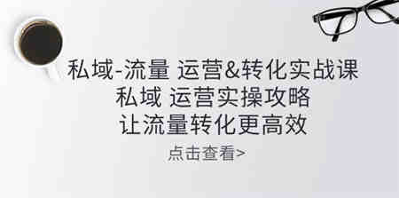 （10739期）私域-流量 运营&转化实操课：私域 运营实操攻略 让流量转化更高效-侠客分享网