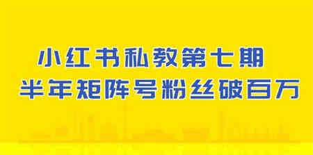 小红书私教第七期，小红书90天涨粉18w，1周涨粉破万 半年矩阵号粉丝破百万-侠客分享网