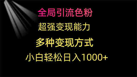 （9680期）全局引流色粉 超强变现能力 多种变现方式 小白轻松日入1000+-侠客分享网