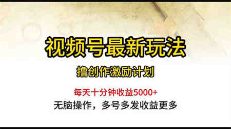 （10087期）视频号最新玩法，每日一小时月入5000+-侠客分享网