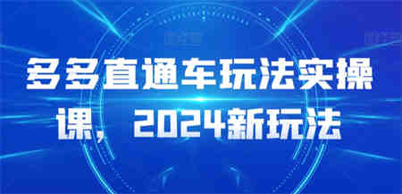 多多直通车玩法实操课，2024新玩法-侠客分享网